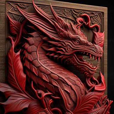 3D model Crimson Dragon game (STL)